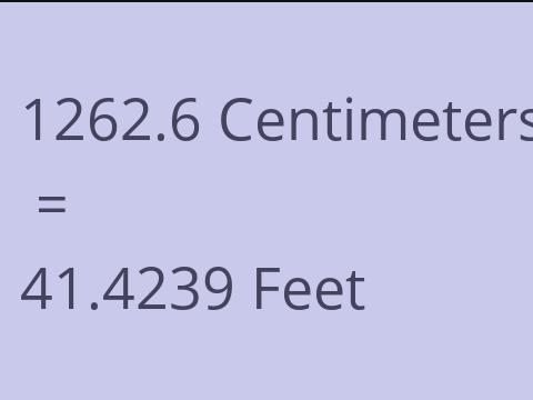 1262.6 CM TO FEET