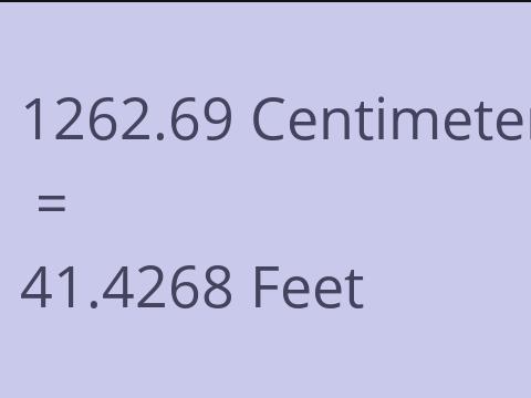 1262.69 CM TO FEET