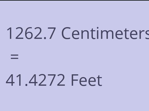 1262.7 CM TO FEET