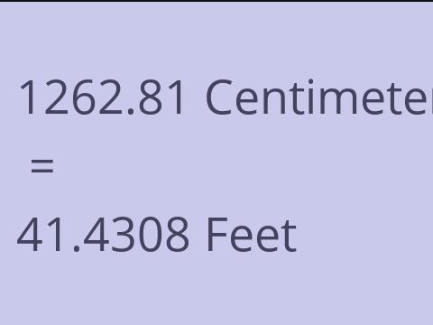 1262.81 CM TO FEET