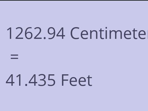 1262.94 CM TO FEET