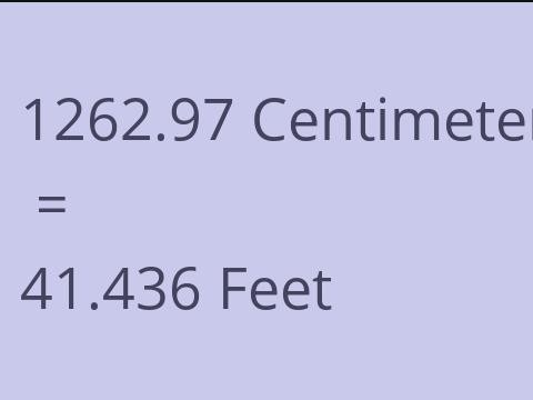 1262.97 CM TO FEET