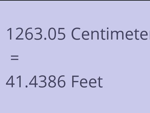 1263.05 CM TO FEET