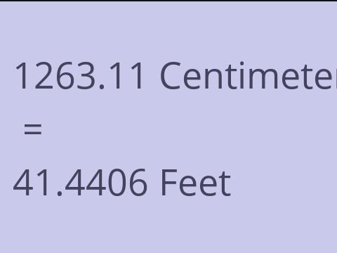 1263.11 CM TO FEET