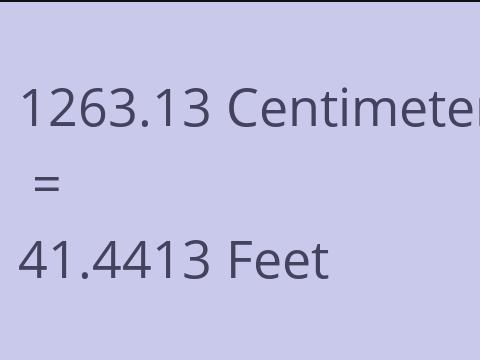 1263.13 CM TO FEET