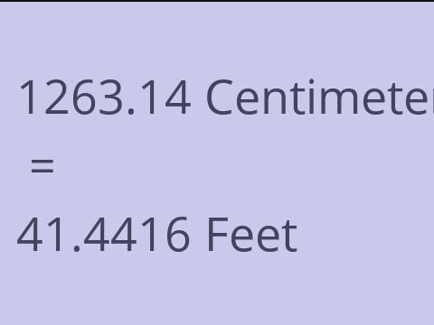 1263.14 CM TO FEET