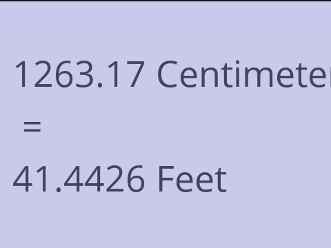 1263.17 CM TO FEET