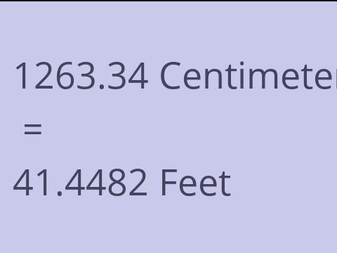 1263.34 CM TO FEET