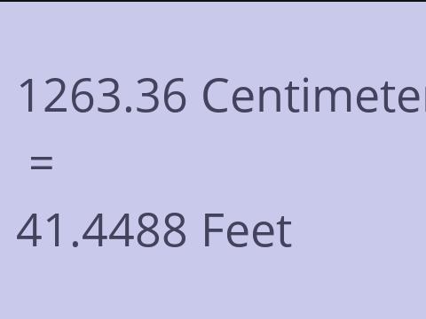 1263.36 CM TO FEET