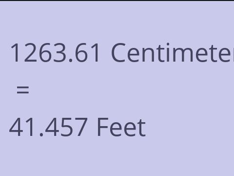 1263.61 CM TO FEET