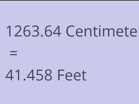 1263.64 CM TO FEET