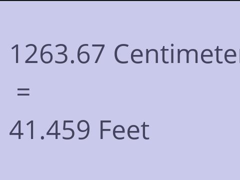 1263.67 CM TO FEET