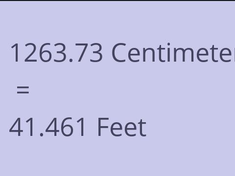 1263.73 CM TO FEET