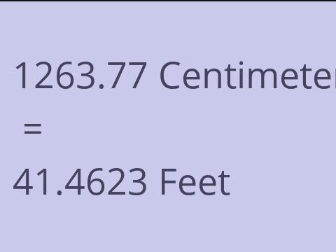 1263.77 CM TO FEET