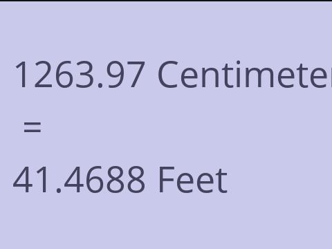 1263.97 CM TO FEET