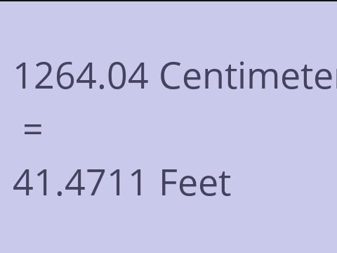 1264.04 CM TO FEET