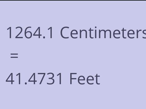 1264.1 CM TO FEET