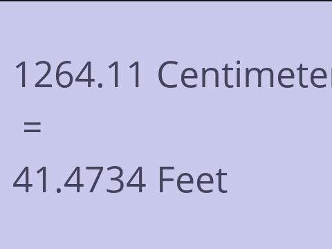 1264.11 CM TO FEET