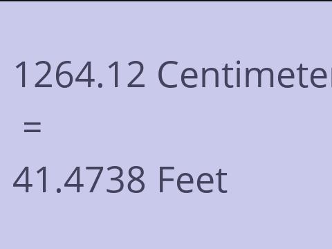 1264.12 CM TO FEET