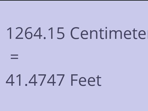 1264.15 CM TO FEET