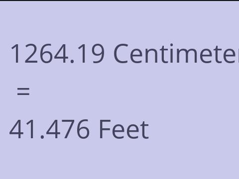 1264.19 CM TO FEET