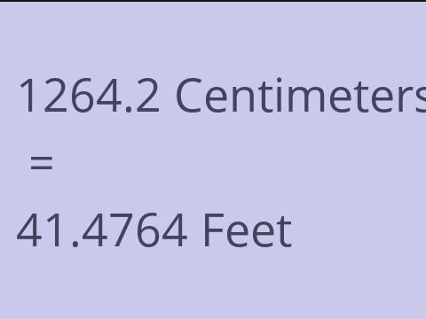 1264.2 CM TO FEET