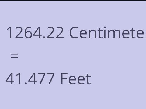 1264.22 CM TO FEET