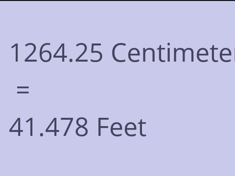 1264.25 CM TO FEET