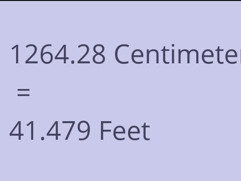 1264.28 CM TO FEET