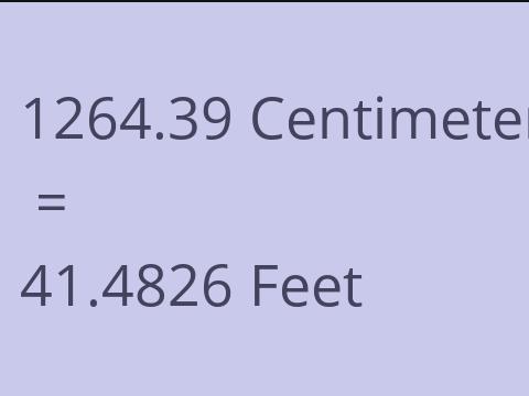 1264.39 CM TO FEET