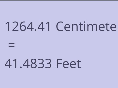 1264.41 CM TO FEET