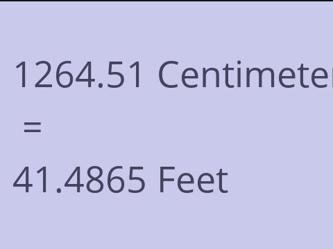 1264.51 CM TO FEET