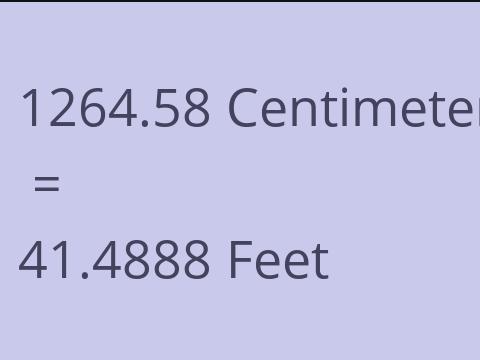 1264.58 CM TO FEET