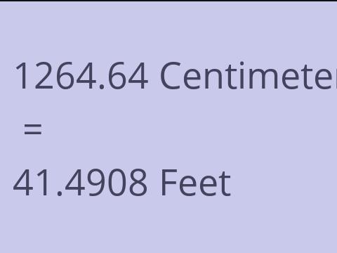 1264.64 CM TO FEET