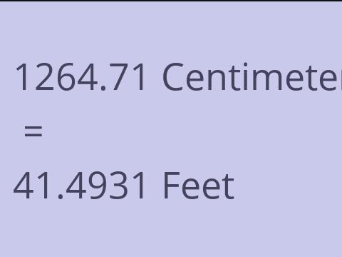 1264.71 CM TO FEET