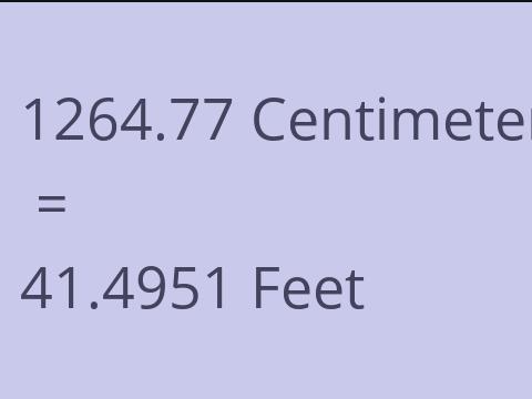 1264.77 CM TO FEET