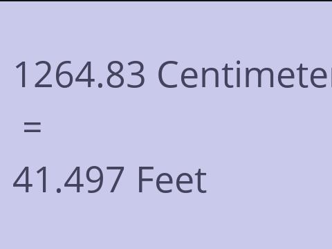 1264.83 CM TO FEET