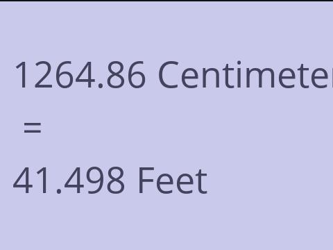 1264.86 CM TO FEET