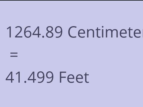 1264.89 CM TO FEET