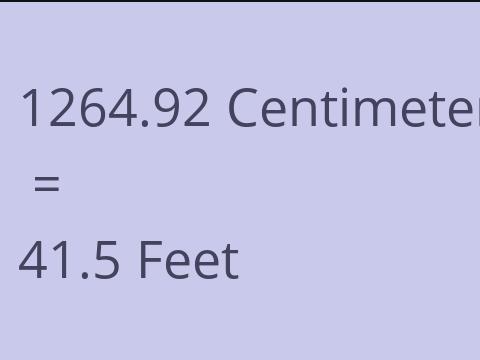 1264.92 CM TO FEET