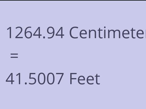 1264.94 CM TO FEET