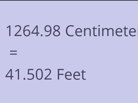 1264.98 CM TO FEET