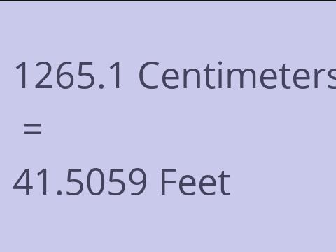 1265.1 CM TO FEET