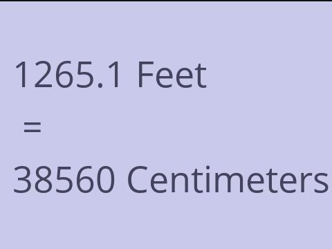 1265.1 FEET TO CM