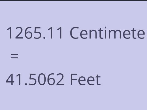 1265.11 CM TO FEET