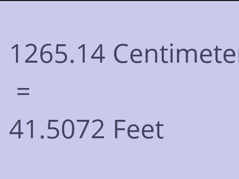 1265.14 CM TO FEET