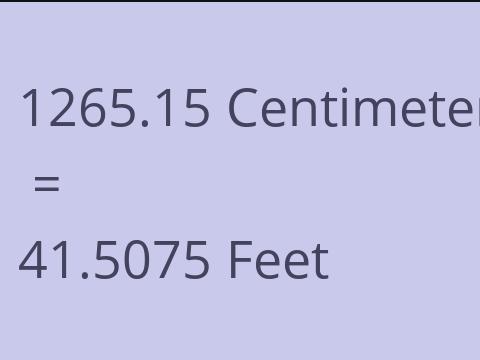 1265.15 CM TO FEET