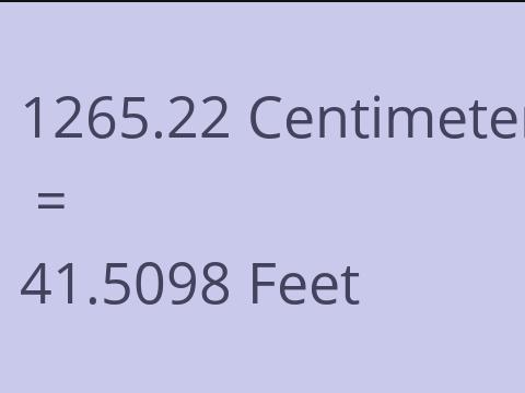 1265.22 CM TO FEET