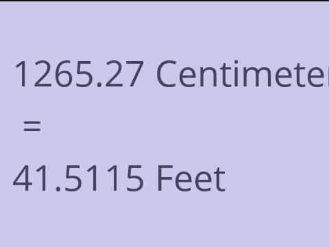 1265.27 CM TO FEET