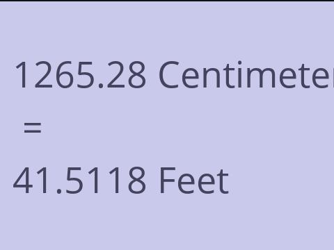 1265.28 CM TO FEET